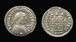 Licinius II, Heraclea, Silvered Campgate, Wearing Imperial Mantle